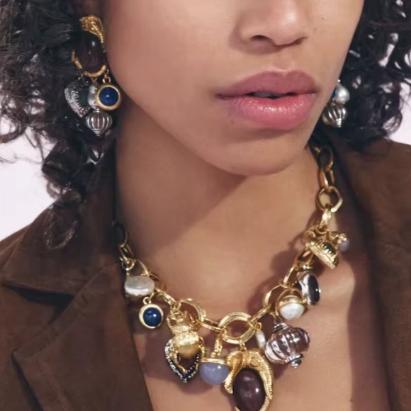 Zara Retro Imitation Pearl Round Geometric Tassel Pendant Earrings - Picture 7 of 7